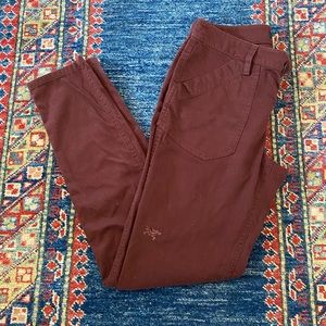 arcteryx women jean maroon